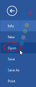 Chọn vào Open