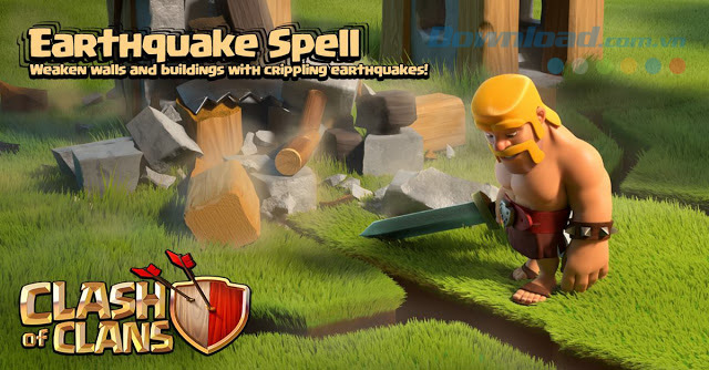 Phép thuật Earthquake trong game Clash of Clans