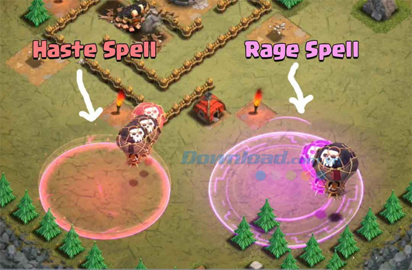 Phép thuật Haste Spell trong game COC