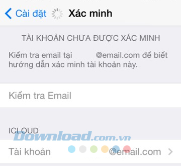 Lỗi chưa xác minh tài khoản Appstore