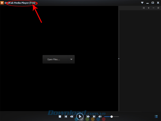 Phần mềm DVDFab Media Player khi chưa nhận bản quyền