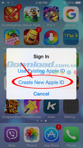 Create new apple ID