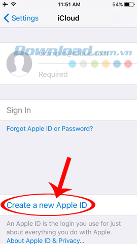 Create apple ID