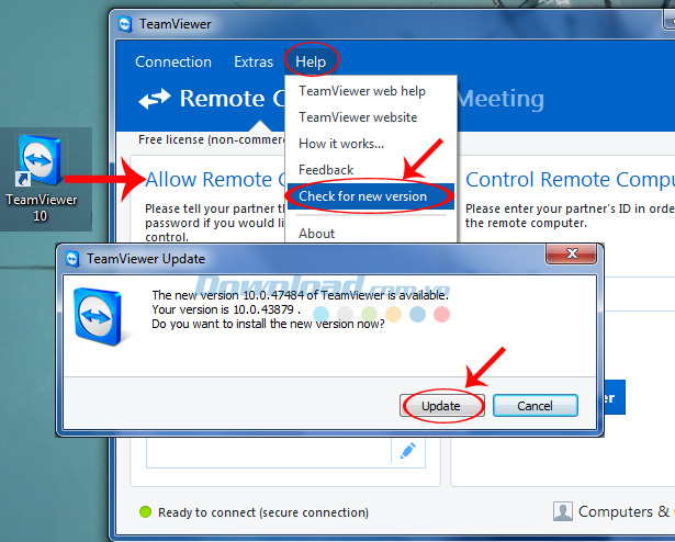 Kiểm tra phiên bản Teamviewer đang dùng trên máy tính