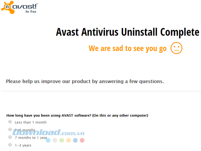 Trang chủ của Avast