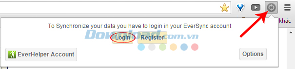 Login trên Chrome