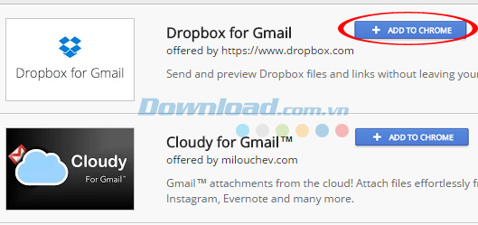 Add thêm Dropbox for Gmail