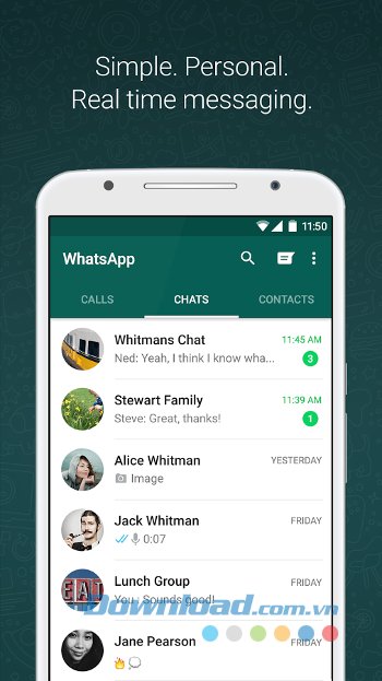 Gửi tin nhắn nhanh chóng với WhatsApp Messenger