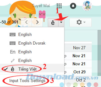 Cách kích hoạt bàn phím ảo trong Gmail