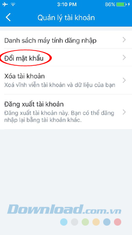 Đổi mật khẩu