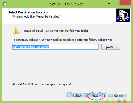 Chọn đường dẫn lưu cài đặt iTaxViewer