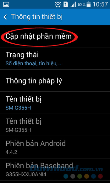 Cập nhật phần mềm