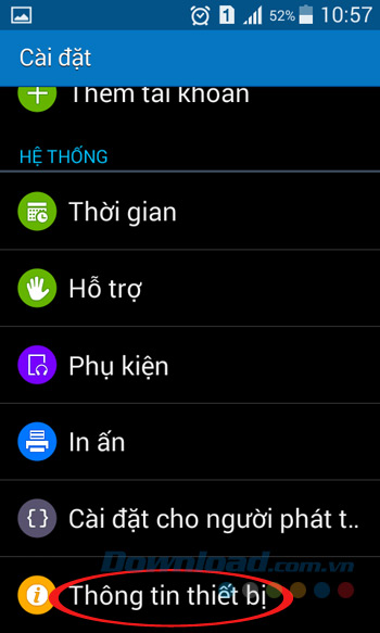 Thông tin thiết bị