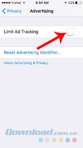 limit ad tracking off