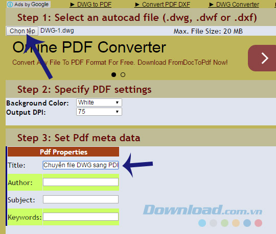 Cách chuyển định dạng DWG sang PDF không cần phần mềm update 1