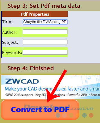 Chuyển định dạng DWG sang PDF