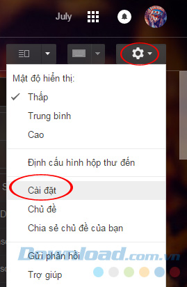 Cài đặt để Gmail tự động trả lời thư