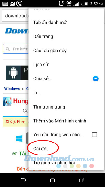 Cài đặt