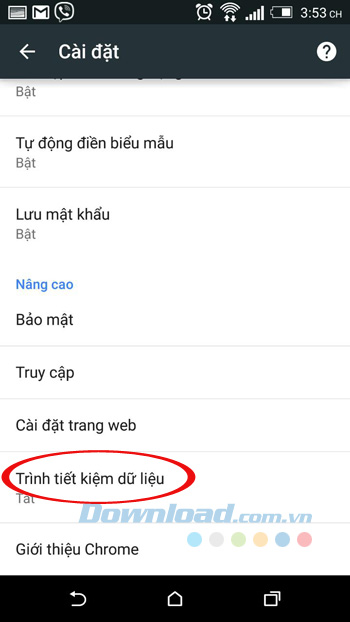 Trình tiết kiệm dữ liệu