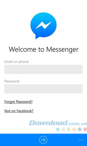 Đăng nhập lại Facebook Messenger