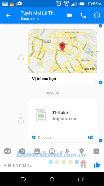 File sau khi gửi