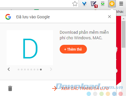 Lưu trang web bằng Save to Chrome