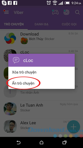 Ẩn trò chuyện