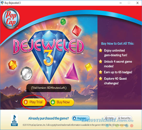 Cách Cài Đặt Trò Chơi Kim Cương Bejeweled Trên Máy Tính - Download.Vn