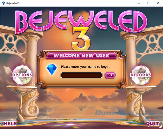 Đặt tên chơi game Bejeweled
