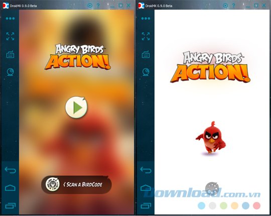 Chơi game Angry Birds Action bằng giả lập