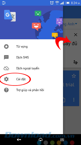 Cấu hình cho Google Translate