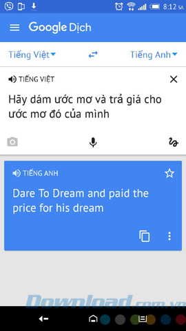 Dùng Google Translate dịch văn bản