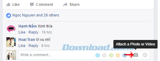 Cách bình luận bằng video trên Facebook