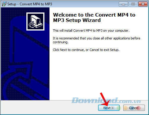 Cài đặt phần mềm MP4 to MP3