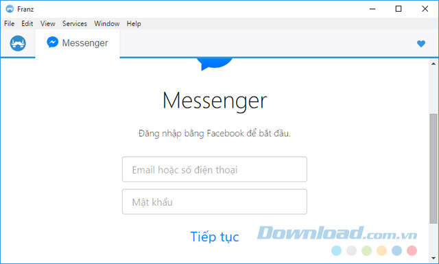 Đăng nhập Facebook Messenger