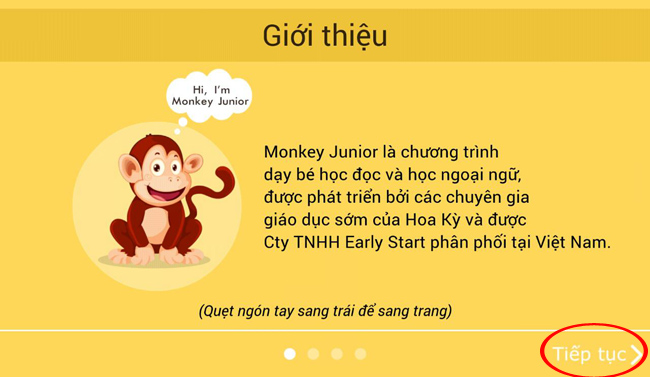 Học ngoại ngữ bằng ứng dụng Monkey Junior