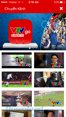 ứng dụng xem tivi onlien VTVgo