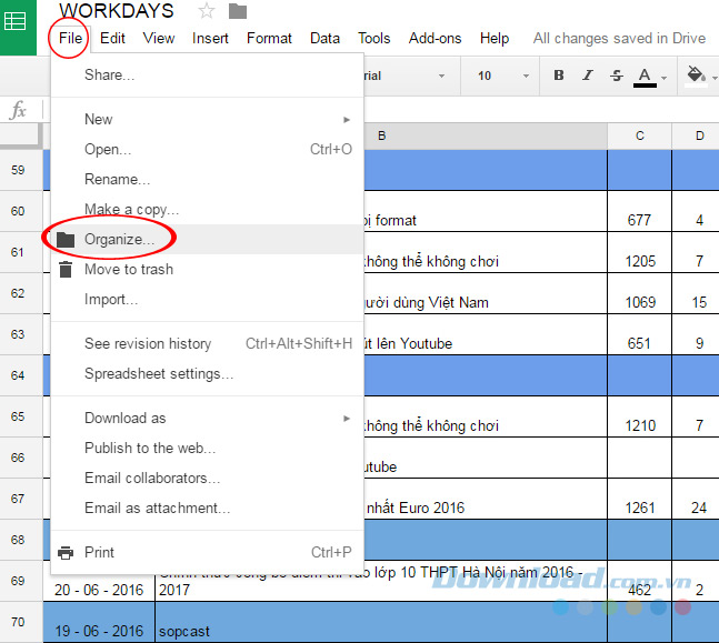 Cách Chuyển Dữ Liệu Từ Google Docs Sang Google Drive - Download.Vn