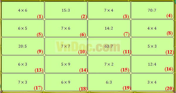 Đề thi violympic toán tiếng anh lớp 3 vòng 5