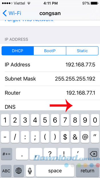 Nhập DNS