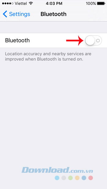 Tắt Bluetooth