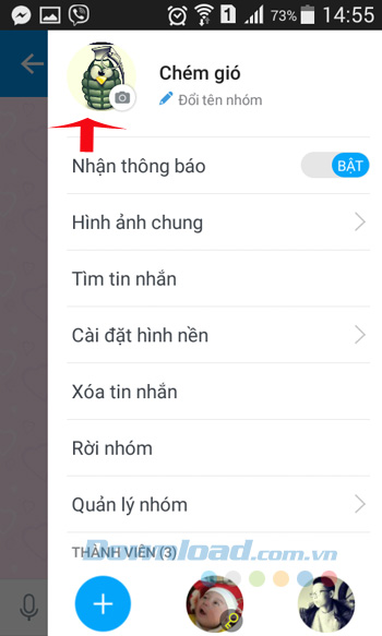 Đổi ảnh đại diện