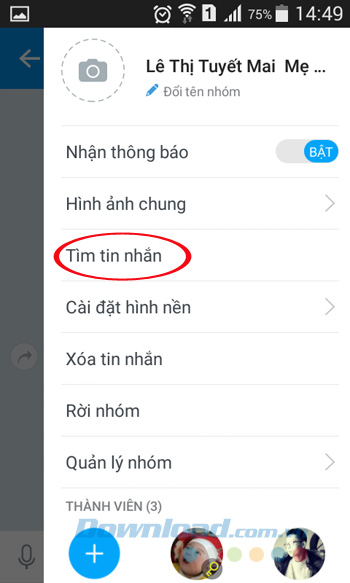 Tìm tin nhắn