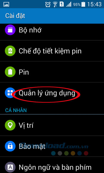 Quản lý ứng dụng