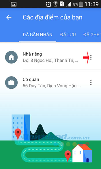 Chỉnh sửa địa chỉ