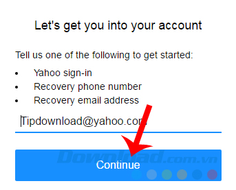 Khôi phục tài khoản Yahoo