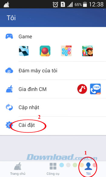 Cài đặt