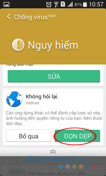 Dọn dẹp thiết bị