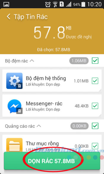 Dọn dẹp file rác