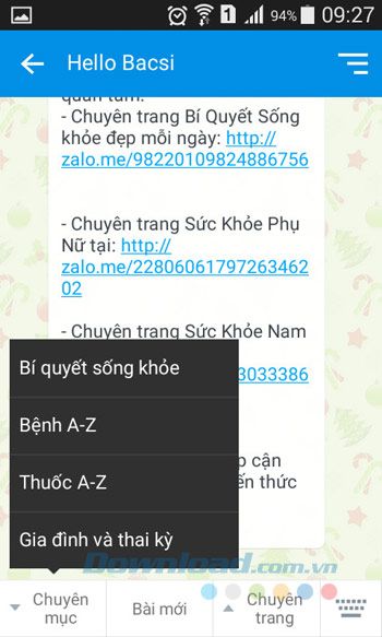 Chuyên mục trong Hello Bác sĩ